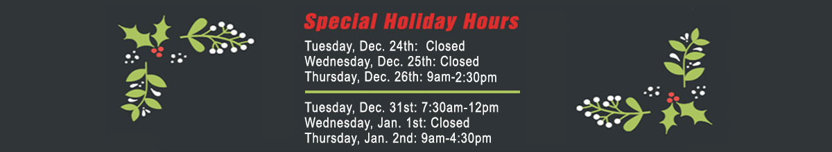 holiday hours